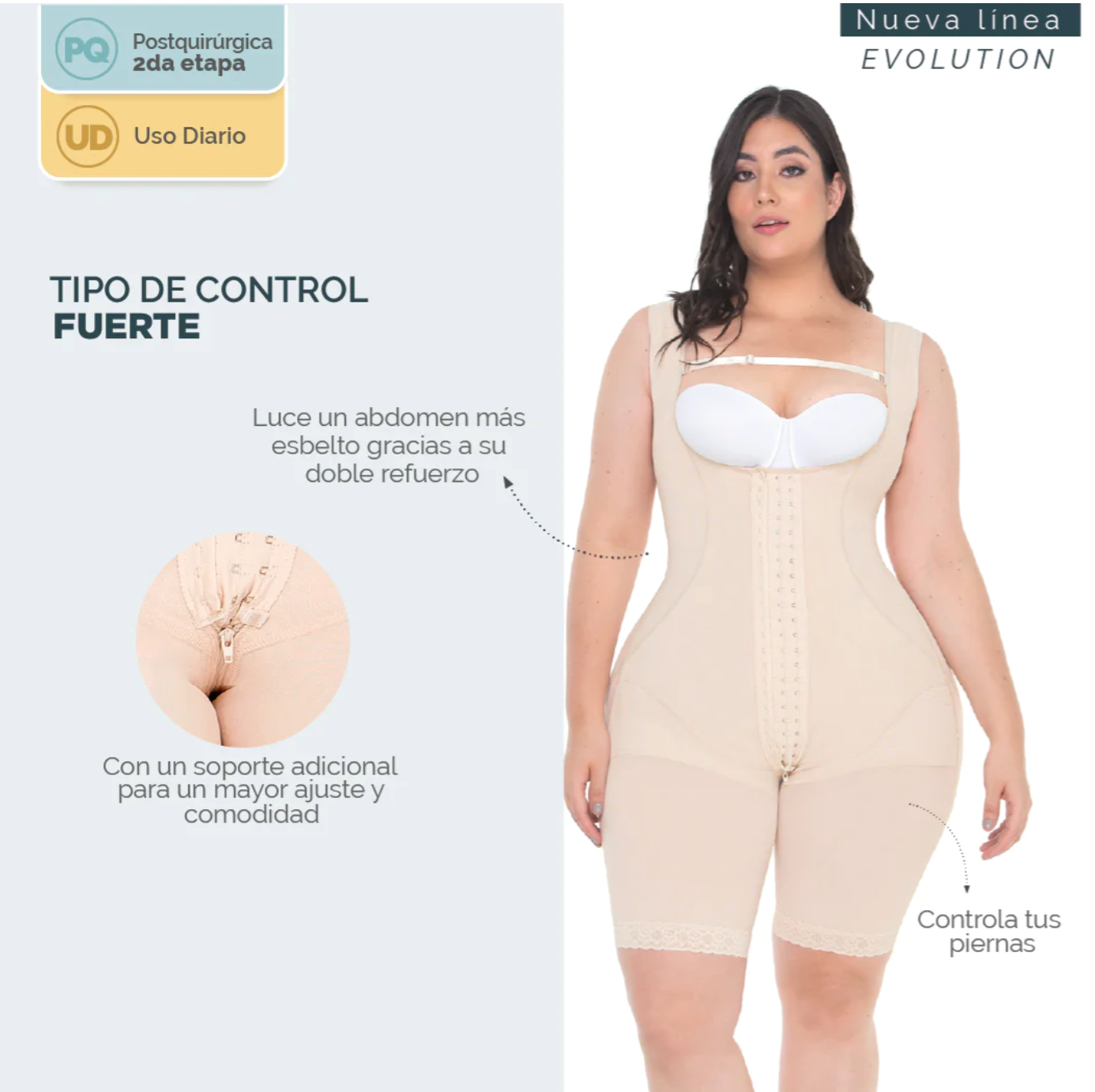 Faja Medio Muslo Cintura Definida | FU136